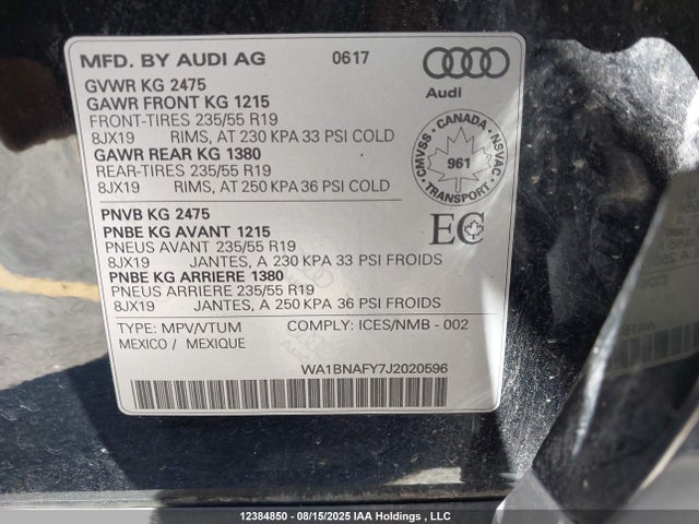 Audi Q5 2018 WA1BNAFY7J2020596 Image 9