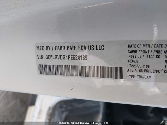 3C6LRVDG1PE524189 RAM Promaster 2500