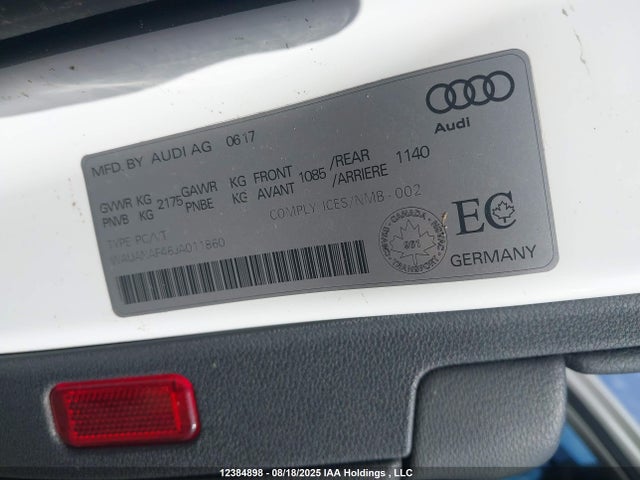 WAUANAF46JA011860 Audi 2018