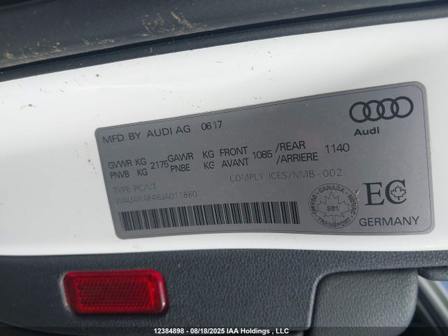 WAUANAF46JA011860 Audi 2018
