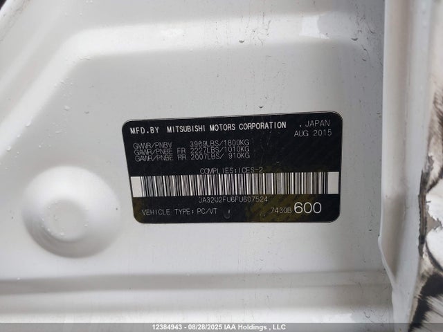JA32U2FU6FU607524 Mitsubishi dohc mivec