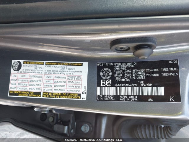 JTJGARDZ9M2237490 Lexus 8ar-fts