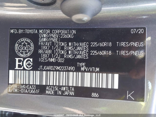 JTJGARDZ9M2237490 Lexus 8ar-fts