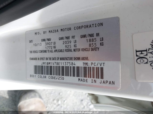JM1BM1V78E1137584 Mazda pe