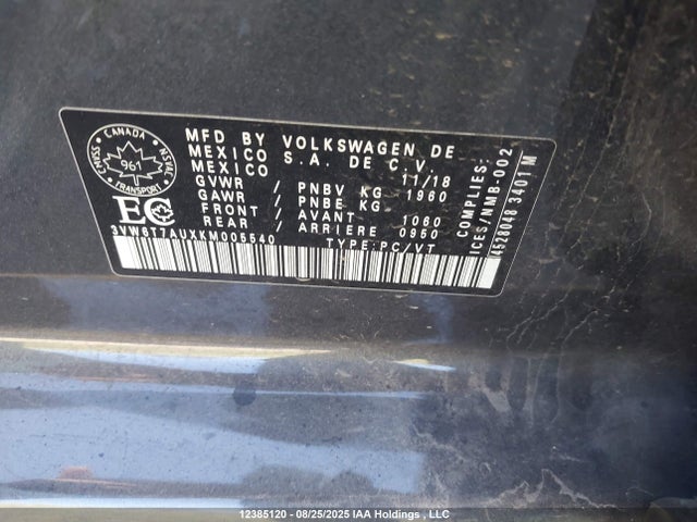 3VW6T7AUXKM005540 Volkswagen Golf Gti 5-door/5-door Autobahn/5-door Rabbit