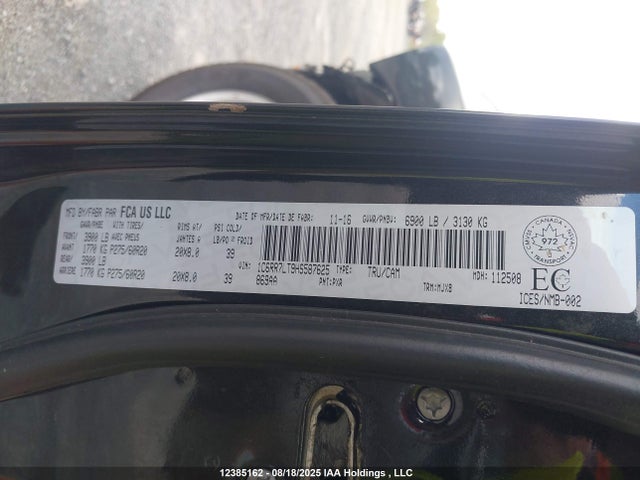 RAM 1500 2017 1C6RR7LT9HS587625 Image 9