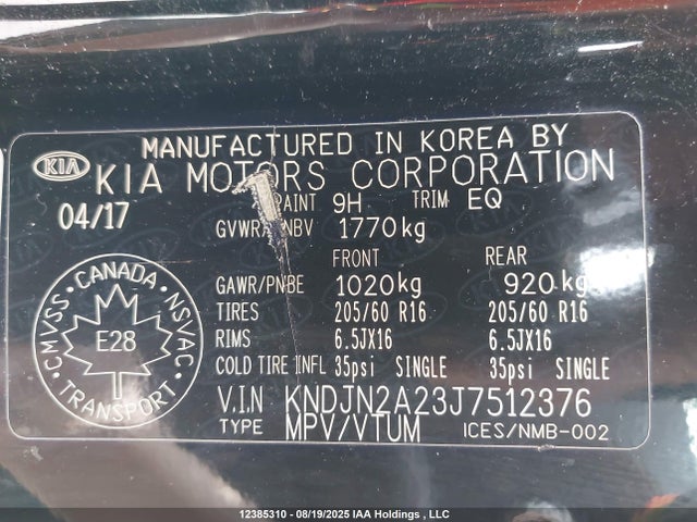 KIA g 2018 KNDJN2A23J7512376 Image 18