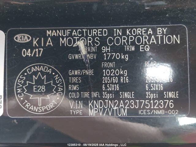KIA g 2018 KNDJN2A23J7512376 Image 9