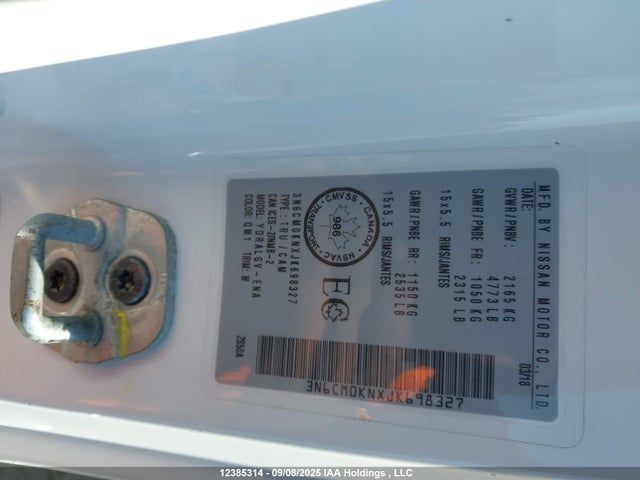 3N6CM0KNXJK698327 Nissan NV200