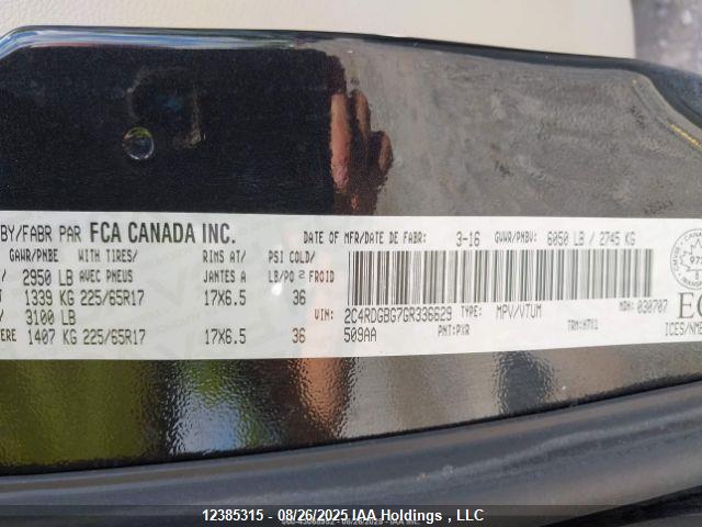 Dodge Grand Caravan 2016 2C4RDGBG7GR336629 Image 10