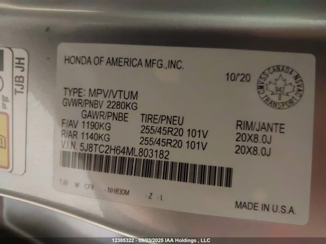 Acura Rdx A-spec 2021 5J8TC2H64ML803182 Image 9