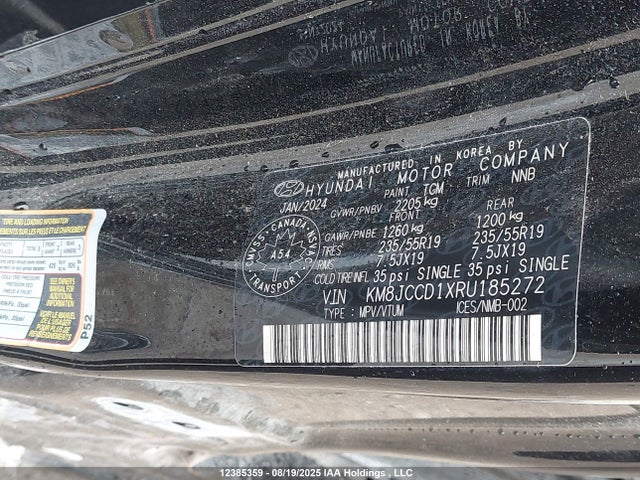 KM8JCCD1XRU185272 Hyundai t-gdi gamma ii