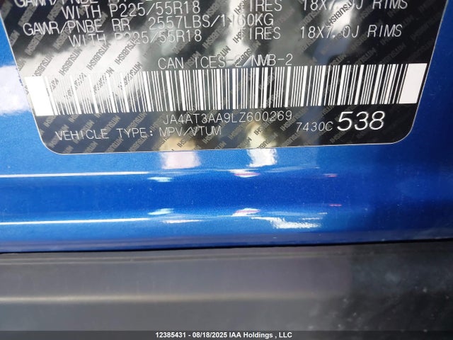 Mitsubishi tc/ic mivec 2020 JA4AT3AA9LZ600269 Image 19