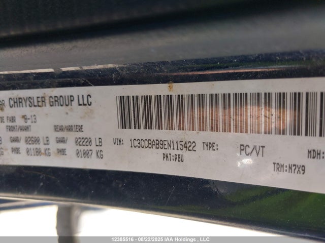 1C3CCBAB9EN115422 Chrysler 200
