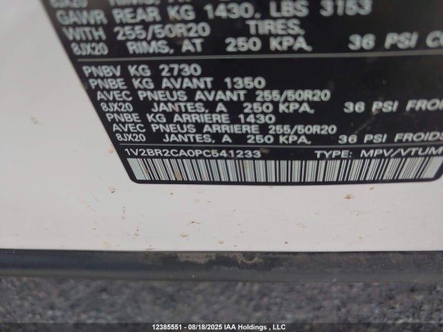 Volkswagen 3.6 fsi 2023 1V2BR2CA0PC541233 Image 9