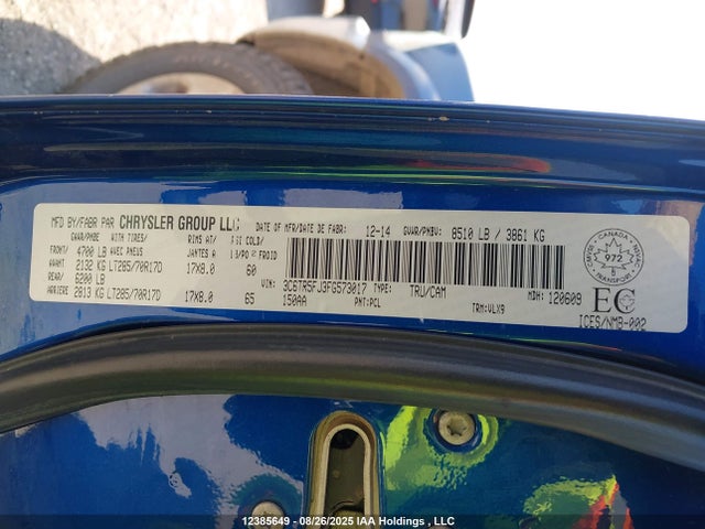 RAM 2500 2015 3C6TR5FJ3FG573017 Image 9