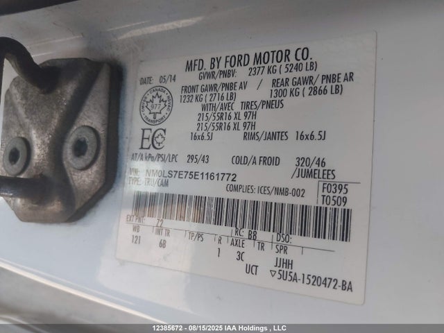 Ford Transit Connect 2014 NM0LS7E75E1161772 Image 8