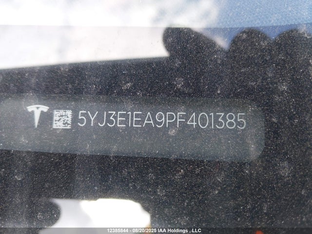 5YJ3E1EA9PF401385 Tesla MODEL 3