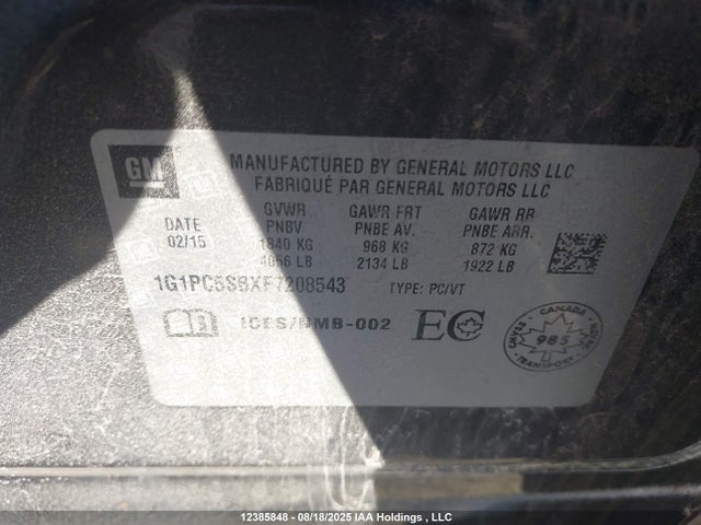 1G1PC5SBXF7208543 Chevrolet LUV