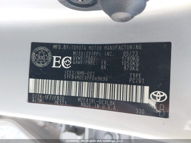 Toyota m20a-fks 2023 5YFB4MDEXPP049698 Image 9