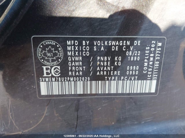 3VWEM7BU2PM002629 Volkswagen tsi
