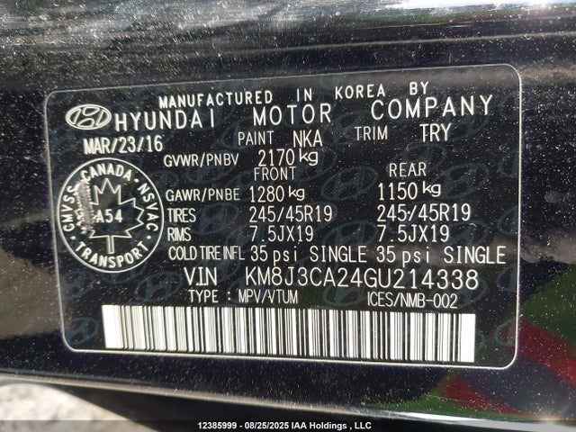 Hyundai 2016 2016 KM8J3CA24GU214338 Image 19