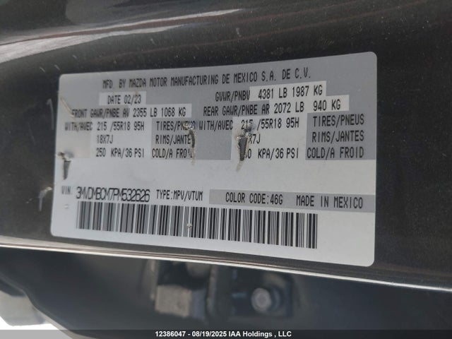 Mazda pyukd 2023 3MVDMBCM7PM532626 Image 9