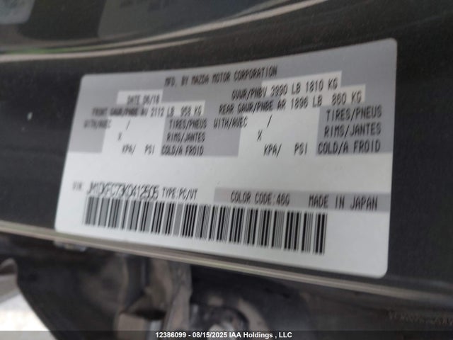 JM1DKFC73K0412505 Mazda pe