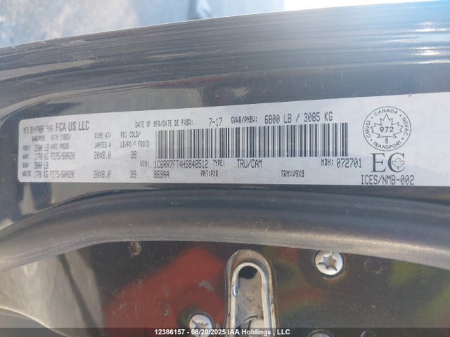RAM 1500 St 2017 1C6RR7FT4HS848512 Image 9