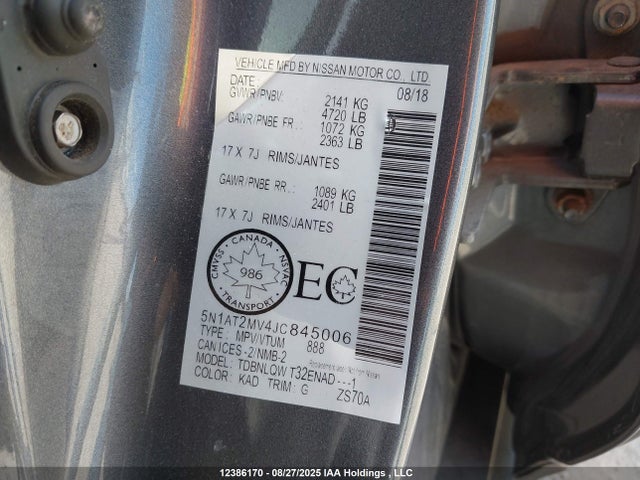 5N1AT2MV4JC845006 Nissan 2018