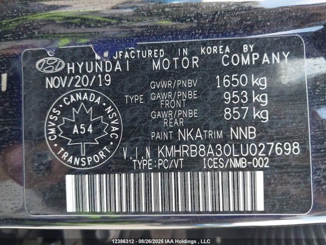 Hyundai mpi gamma ii 2020 KMHRB8A30LU027698 Image 9