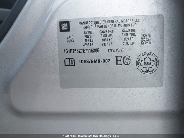 1G1P75SZ7E7116306 Chevrolet luz