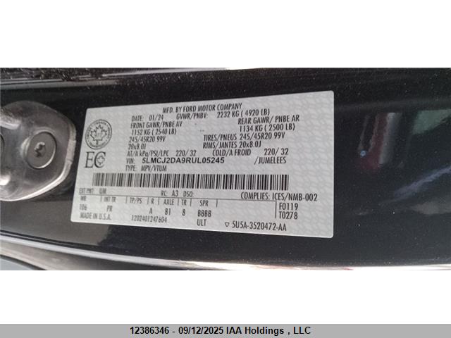 5LMCJ2DA9RUL05245 Lincoln gtdi-a