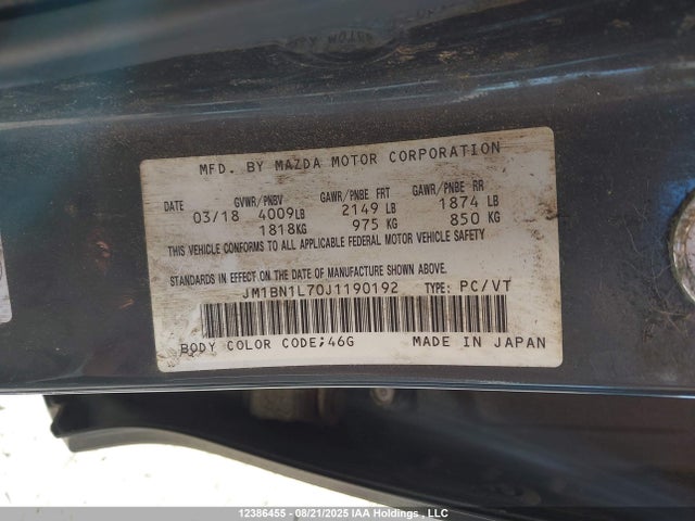 JM1BN1L70J1190192 Mazda pe