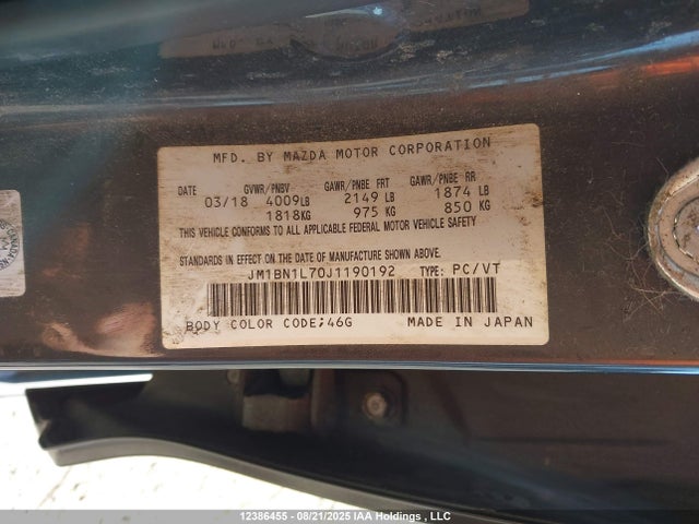 JM1BN1L70J1190192 Mazda pe