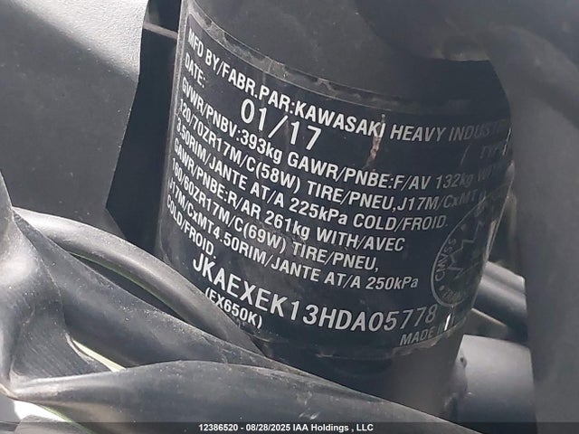 Kawasaki Ninja 650 2017 JKAEXEK13HDA05778 Image 10