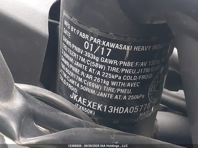 Kawasaki Ninja 650 2017 JKAEXEK13HDA05778 Image 13