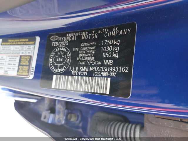 Hyundai mpi nu pe 2025 KMHLM4DG3SU993162 Image 19