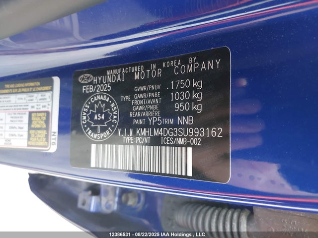 Hyundai mpi nu pe 2025 KMHLM4DG3SU993162 Image 9