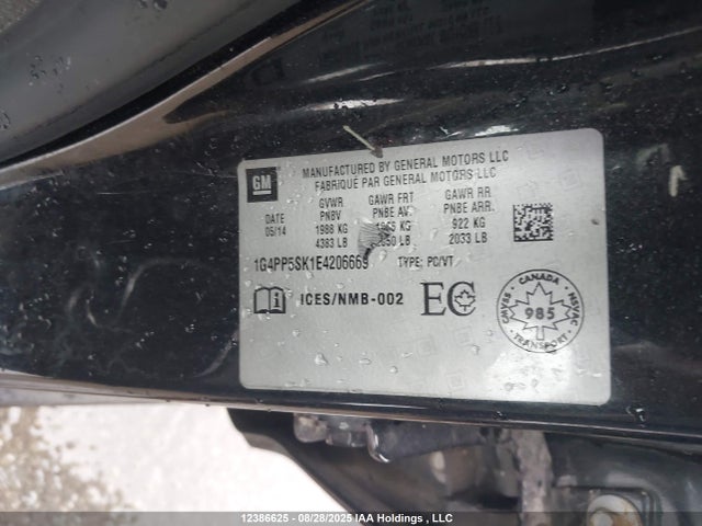 Buick lea 2014 1G4PP5SK1E4206669 Image 9