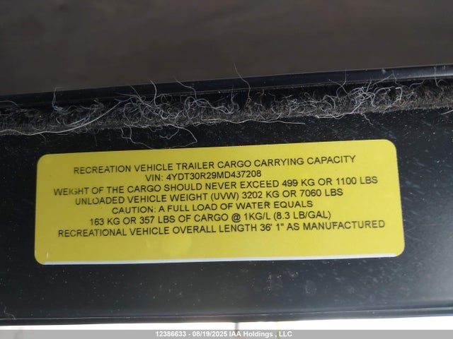4YDT30R29MD437208 Keystone 2021