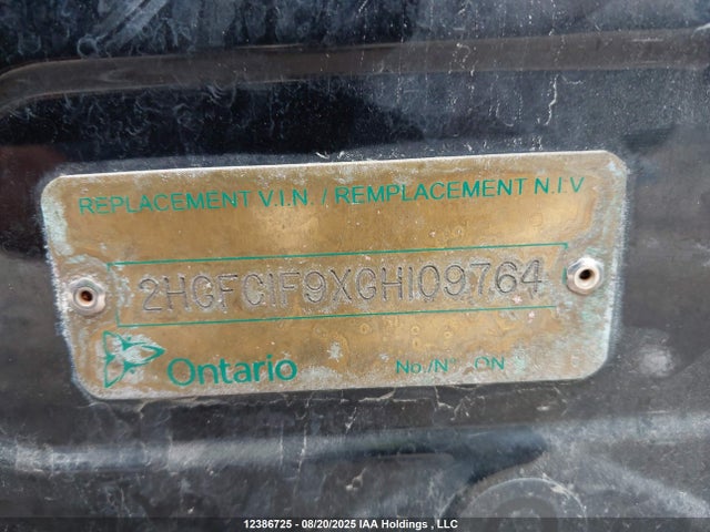 2HGFC1F9XGH109764 Honda l15b7