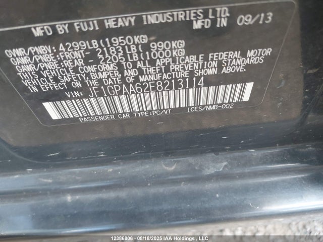 JF1GPAA62E8213114 Subaru Impreza
