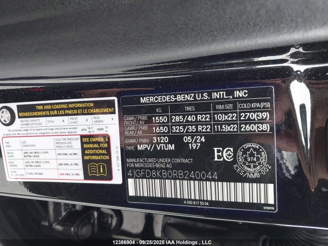 Mercedes-Benz m177 2024 4JGFD8KB0RB240044 Image 19