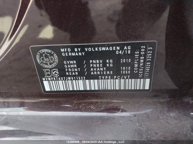 Volkswagen E-Golf 2018 WVWPR7AU7JW911522 Image 18