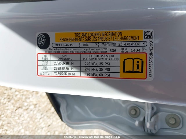 1GKENNRS1SJ257632 GMC lk0
