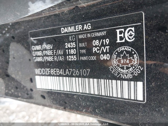 WDDZF8EB4LA726107 Mercedes-Benz m264