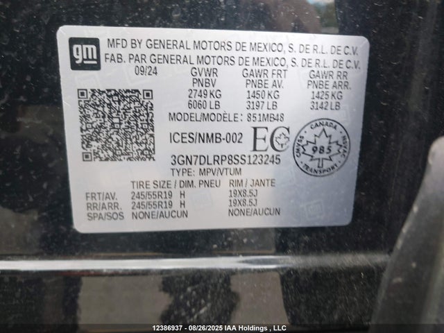 Chevrolet x0b+ec3 2025 3GN7DLRP8SS123245 Image 19