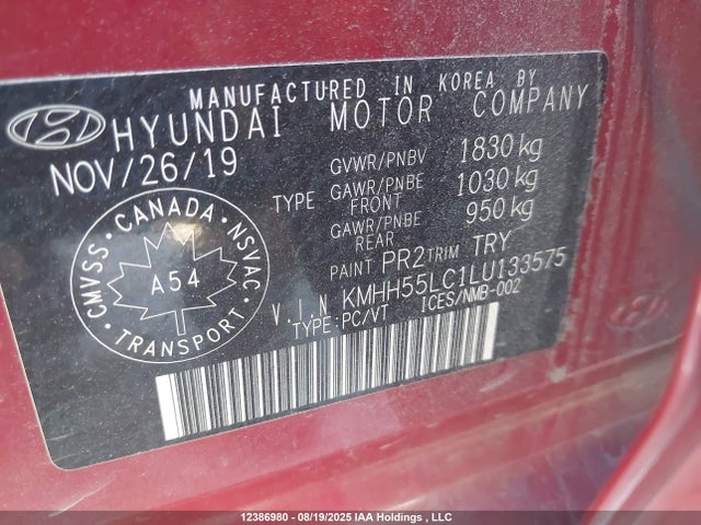 KMHH55LC1LU133575 Hyundai t-gdi gamma