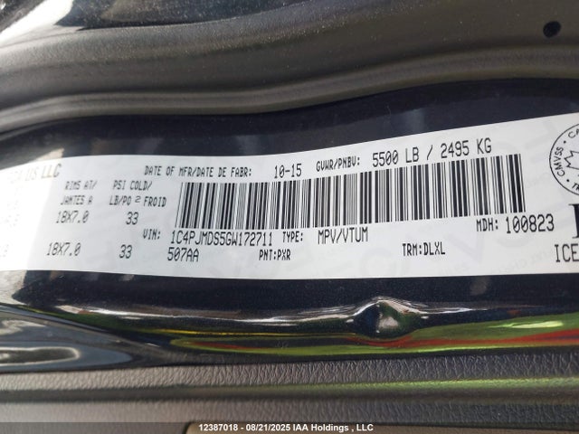 1C4PJMDS5GW172711 Jeep 2016